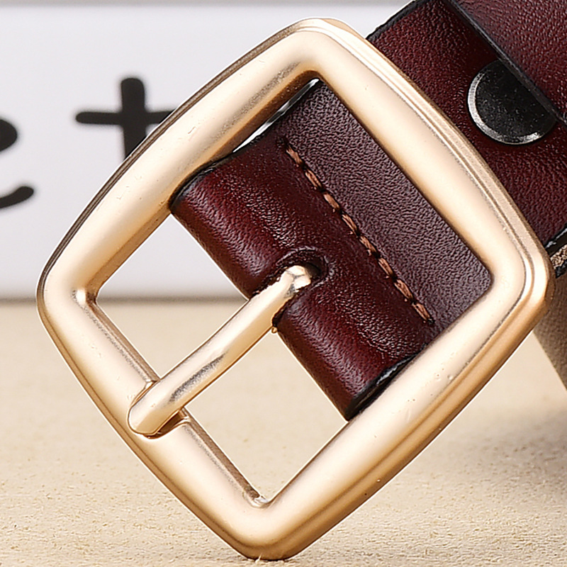 Title 5, Ladies Korean Style Simple Gold Pin Buckle Belt