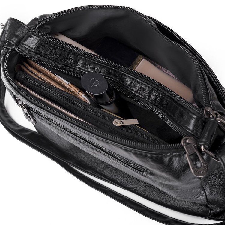 New Trendy One Shoulder Women's Soft Leather Messenger Bag