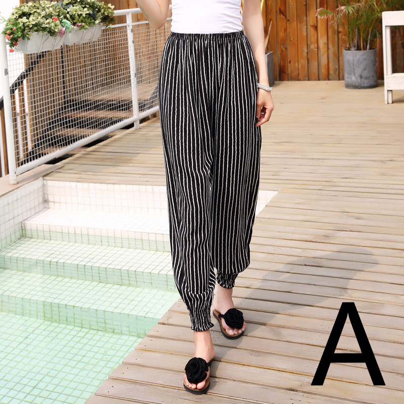 Title 10, Cotton Bloomers Printed Casual Radish Trousers