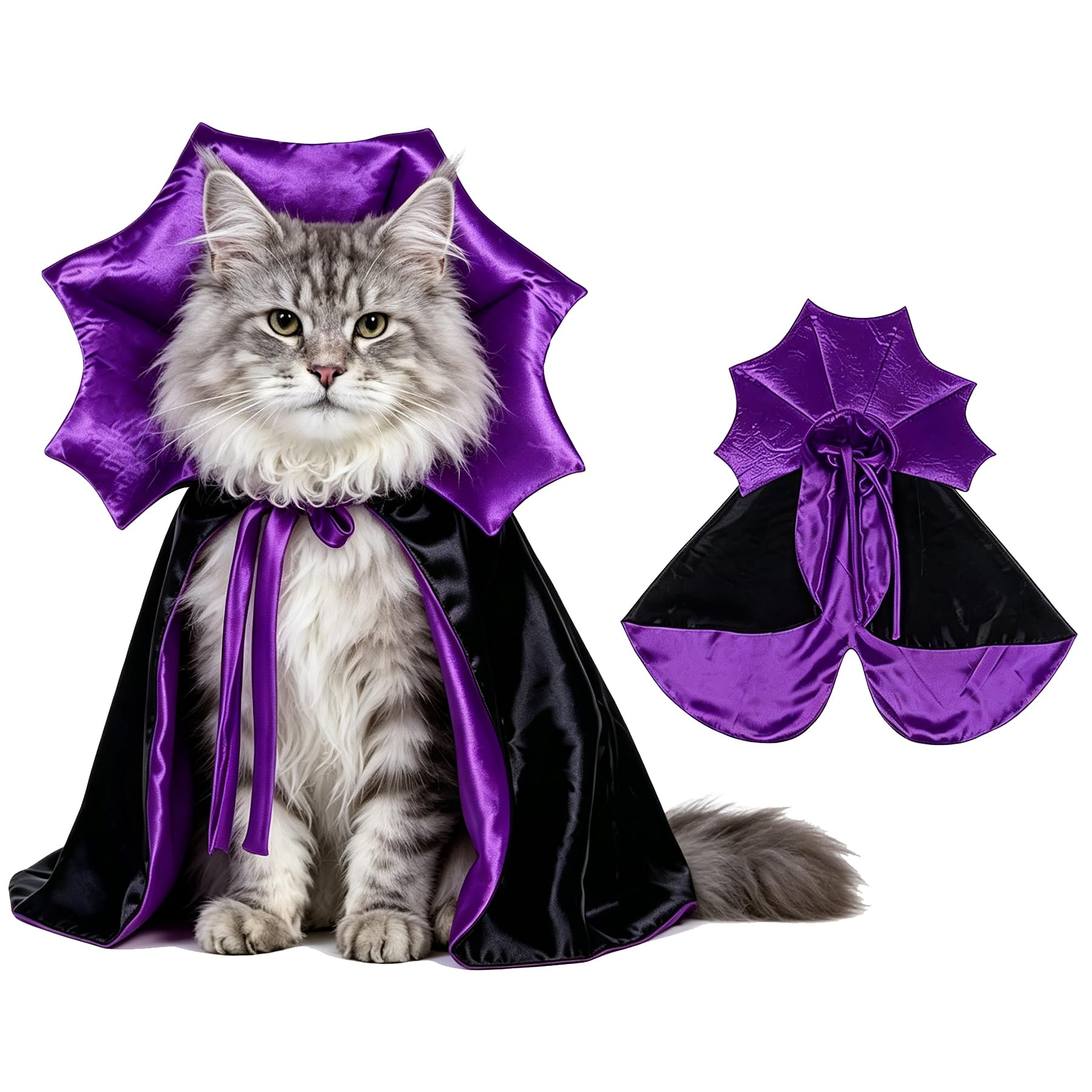 Cat Halloween Costumes Pet Cat Dog Halloween Vampire Costume Devil Vampire Cape Cloak Halloween Costumes For Cats Dogs Pets 5