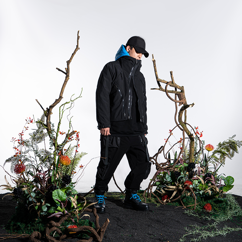 Quick Release Zipper Multi-Form Padded Cropped Men's Jacket