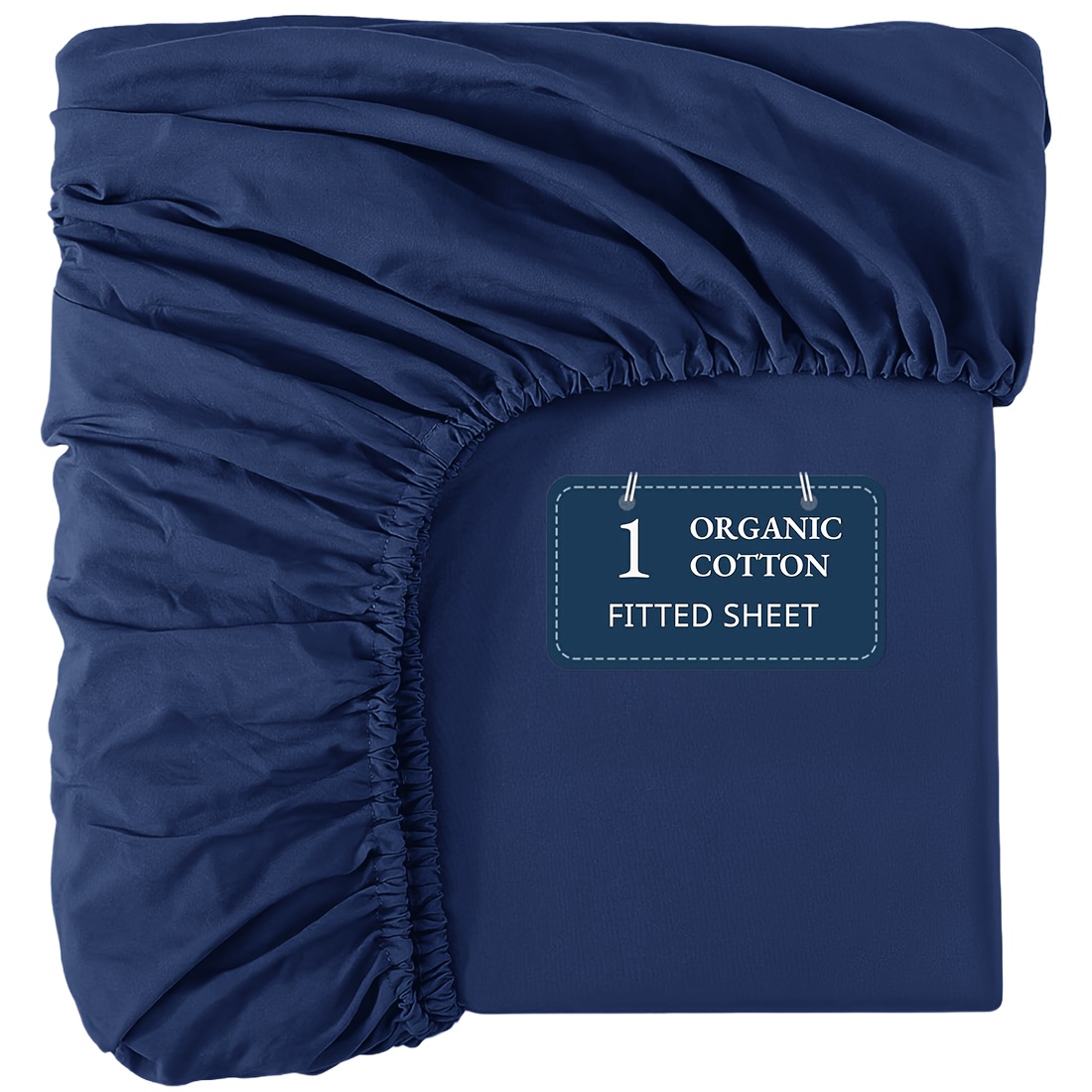 Fitted Sheet Super Soft, Lightweight&Durable Cotton Fitted Sheet, 22 Momme,100- Count,Twill Weave-King 183cmx203cm--Deep Zhang Color