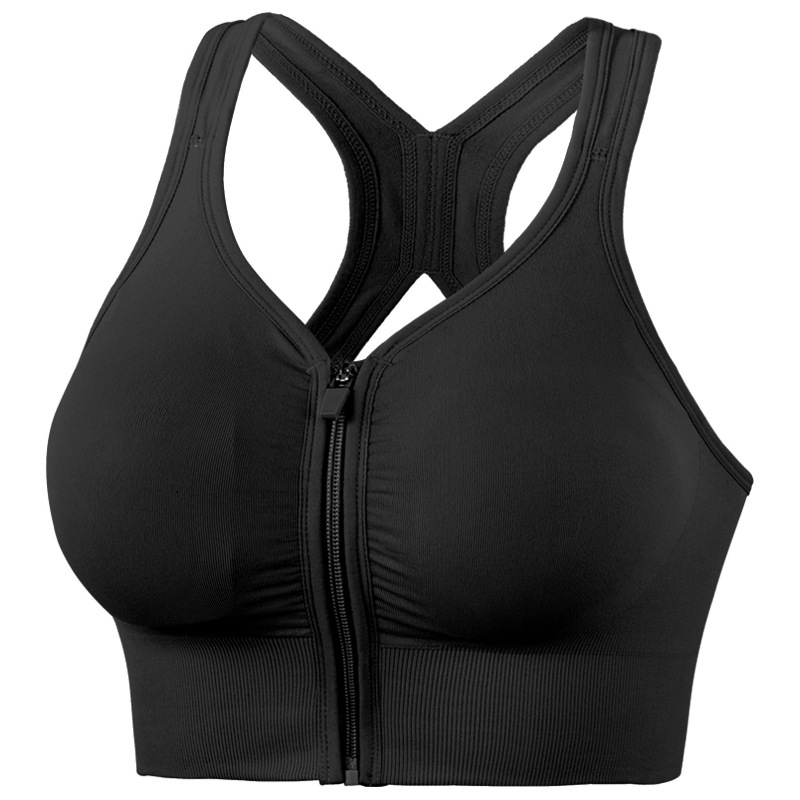 Title 4, New Vest Sports Zipper Bra Without Steel Ring