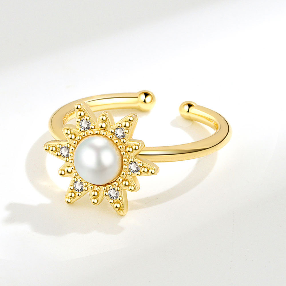 Title 5, Drehbarer Ring SUNFLOWER Personality Pearl