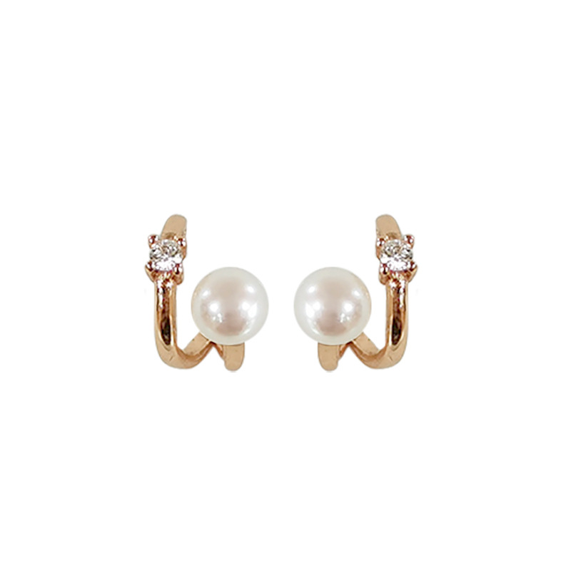 Fashion Simple S925 Sterling Silver Pearl Earrings