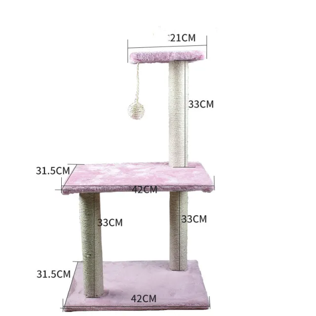 Cat Climbing Frame Litter Tree Integrated Grab Pink - Shop at LoveMi