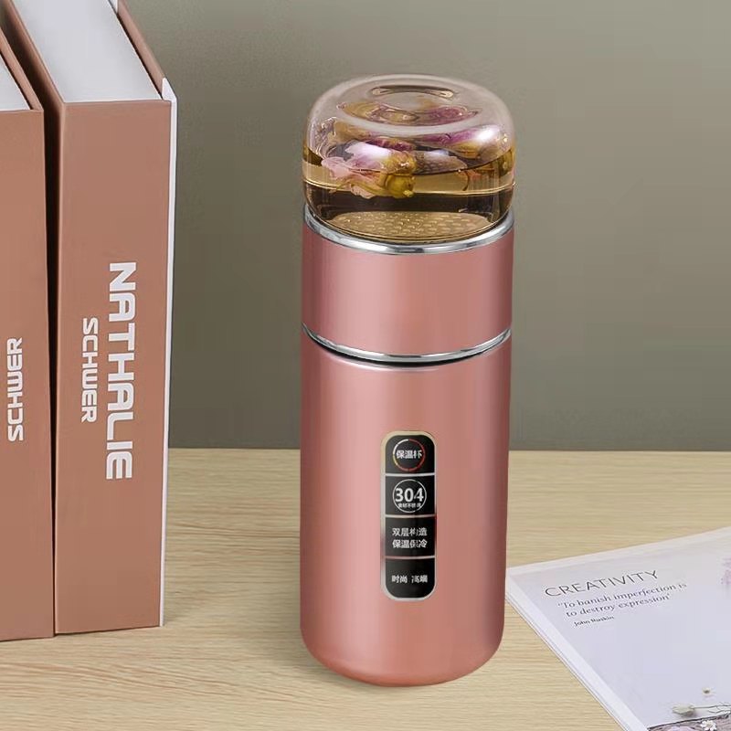 Stainless Steel High Borosilicate Glass Water Cup - Image 1