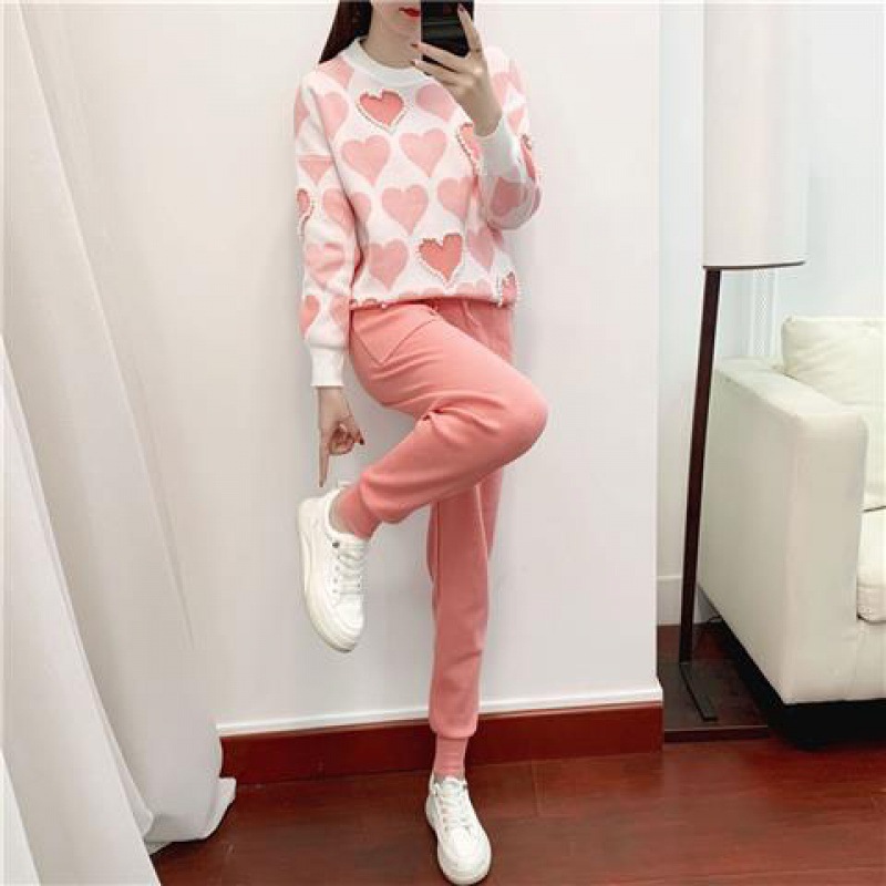 Loving Foreign Style Sweater Temperament Goddess Fan Suit