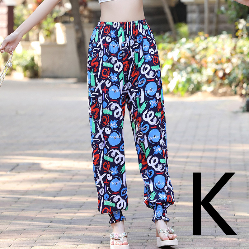 Title 7, Cotton Bloomers Printed Casual Radish Trousers