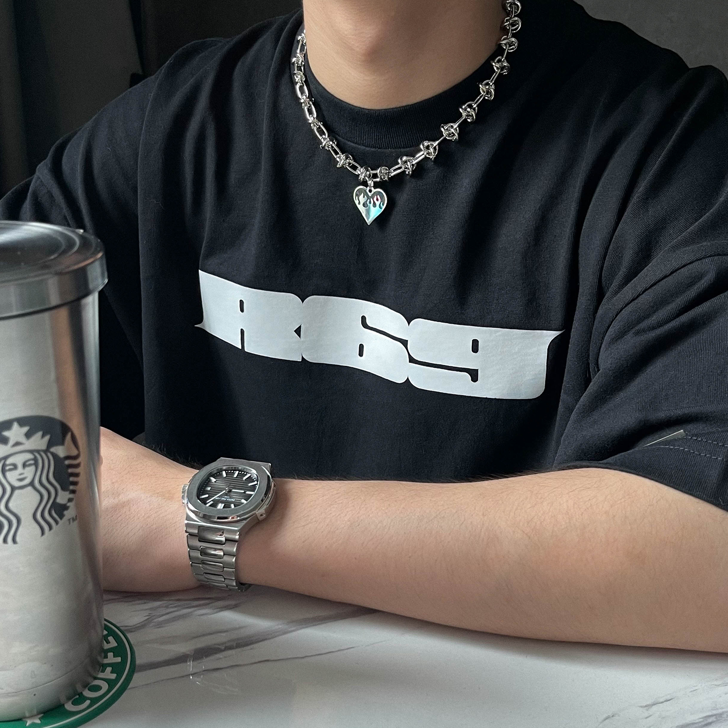 Hip Hop Dark Wind Collar Chain Male