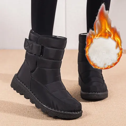 Snow Boots Winter Warm Plush Shoes Women Waterproof Low