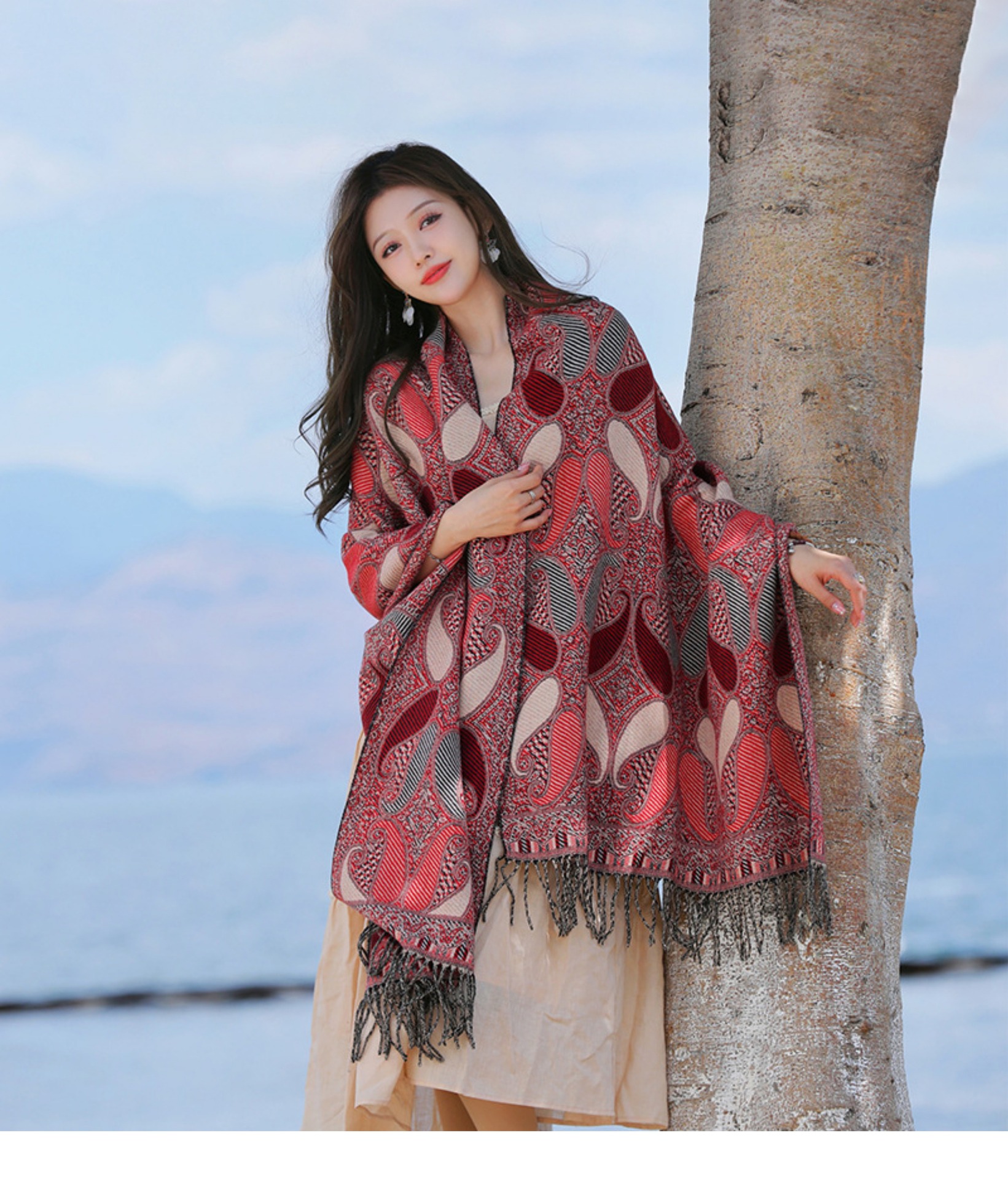 Title 12, Retro Ethnic Style Shawl Women