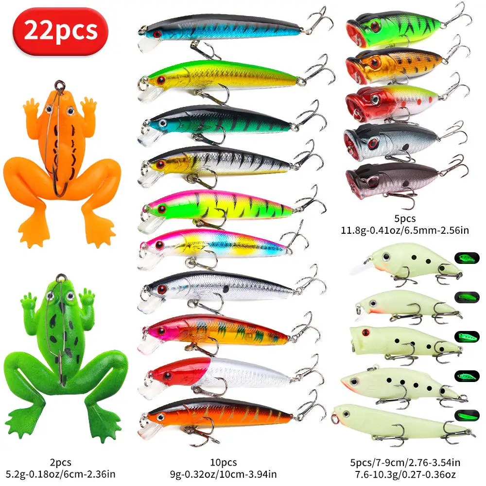 58pcs 102pcs Fishing Lure Kits Multi-functional Set