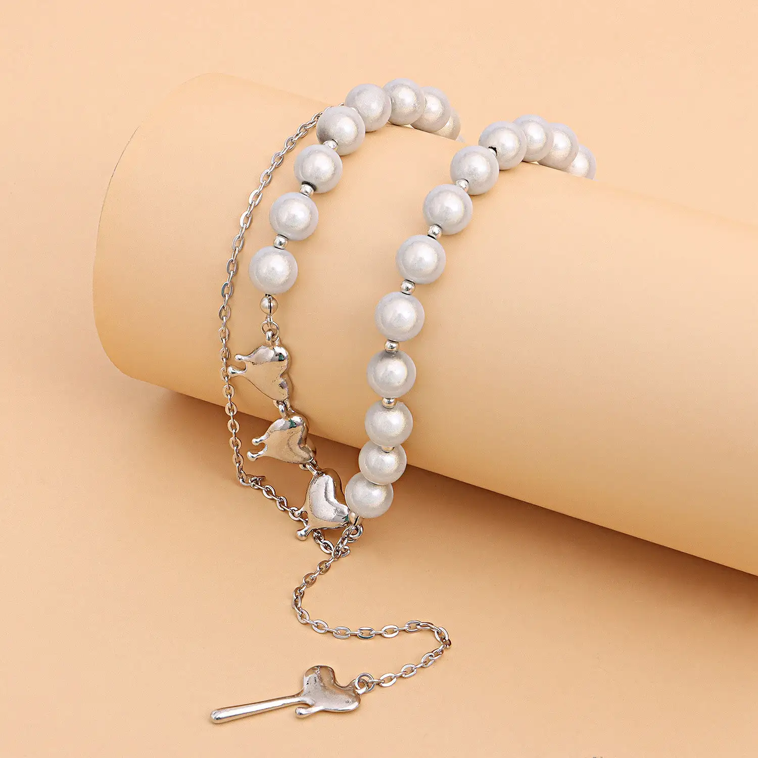European And Beautiful Personality Exquisite Spherical Bead Lengthened Necklace