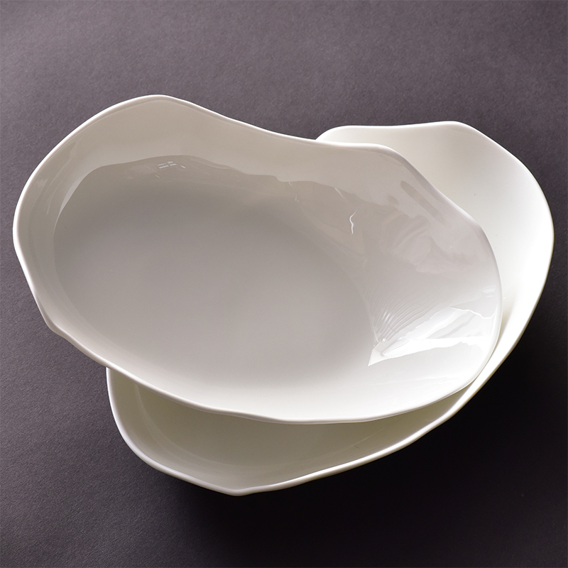 Title 4, Creative Ultra-thin Bone China Irregular Salad ...