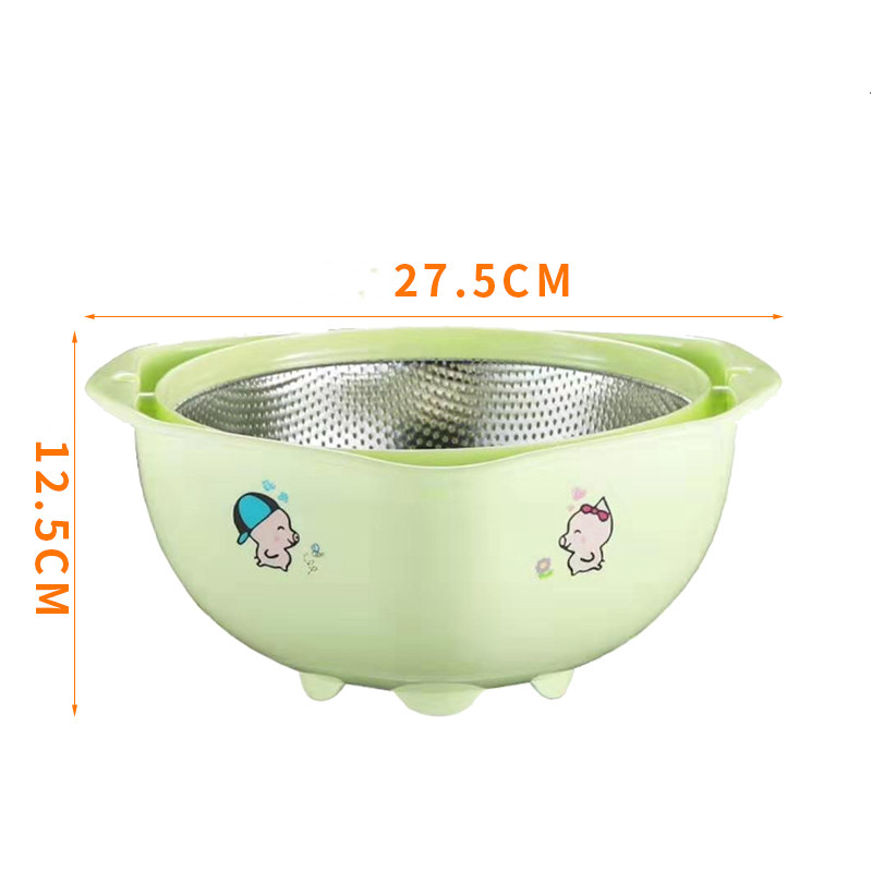 Title 4, Double stainless steel drain basket