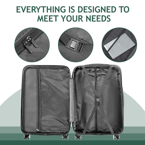 Vertical Stripe Four In One Suitcase — foto 5