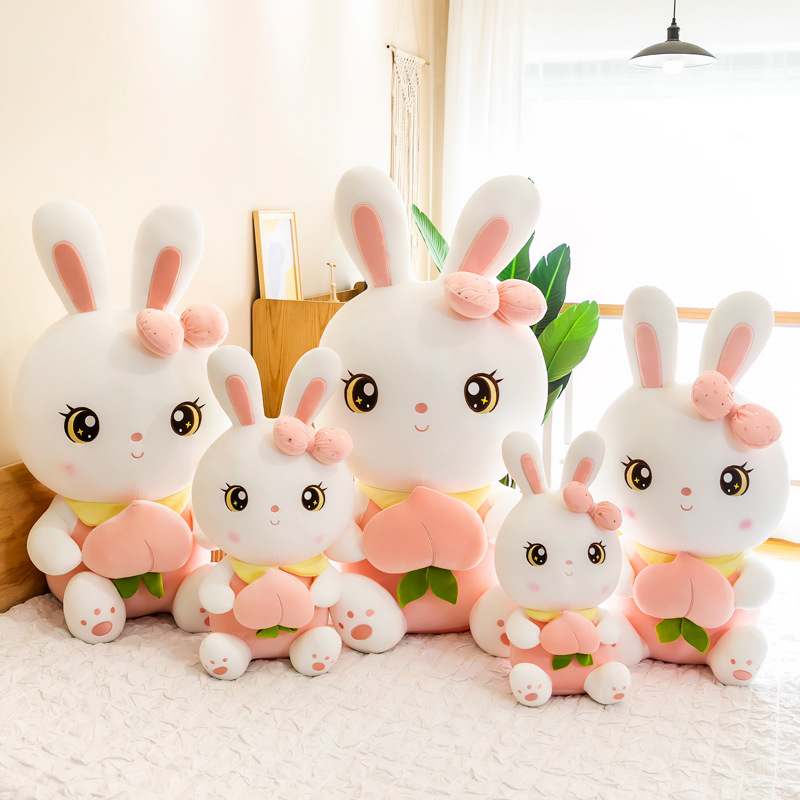 New Cute Fruit Bunny Doll Plush Toy Peach Rabbit Rag Doll Big Doll Girl Gift