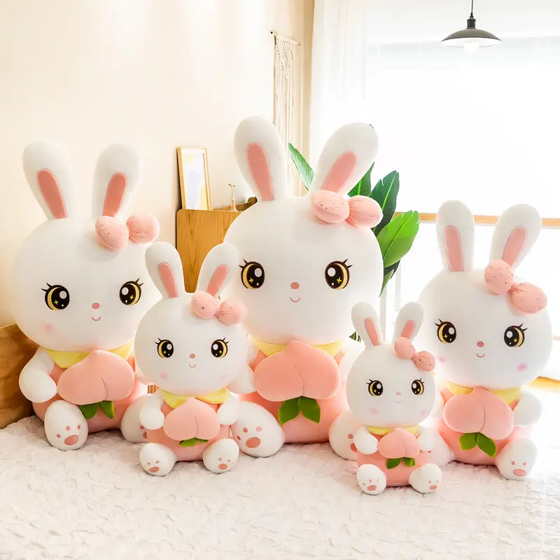 New Cute Fruit Bunny Doll Plush Toy Peach Rabbit Rag Doll Big Doll Girl Gift