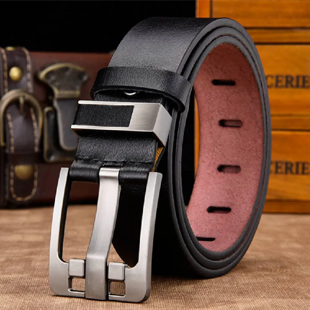 Men's Retro Belt with Oversized Wide Needle Buckle