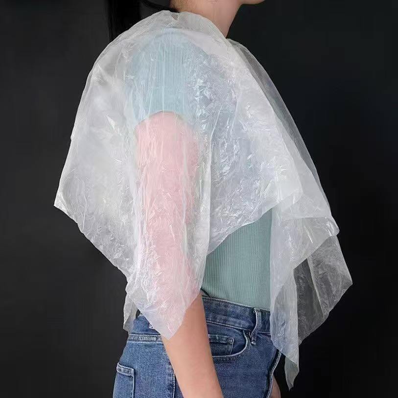 20PCS Disposable Salon Capes - Drawstring Hair Coloring & Perming Neck Covers, Non-Woven Beauty Salon & Barber Supplies