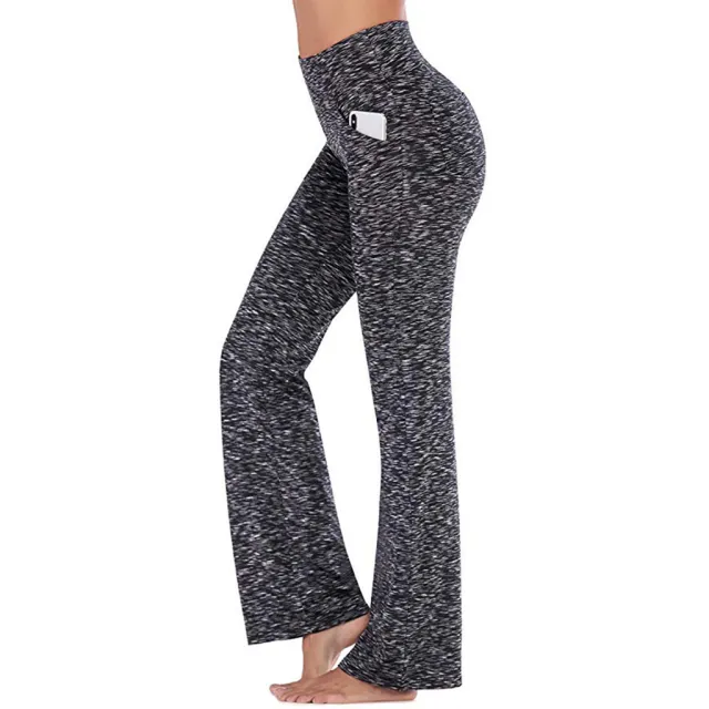Women's Slim Wide Leg High Waist Casual Yoga Pants Grey - Shop at LoveMi