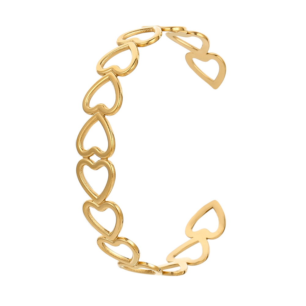 Stainless Steel Hollow Heart Bracelet