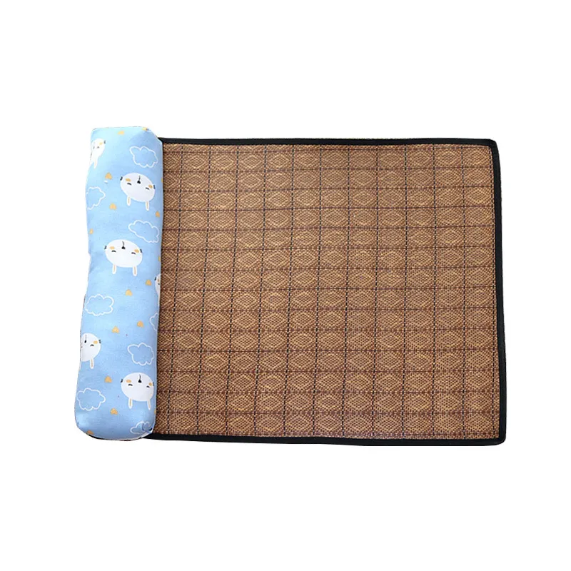 Cooling Mat For Pets - Ice Silk Pad For Cats And Dogs To Beat The Heat In Summer - Blue