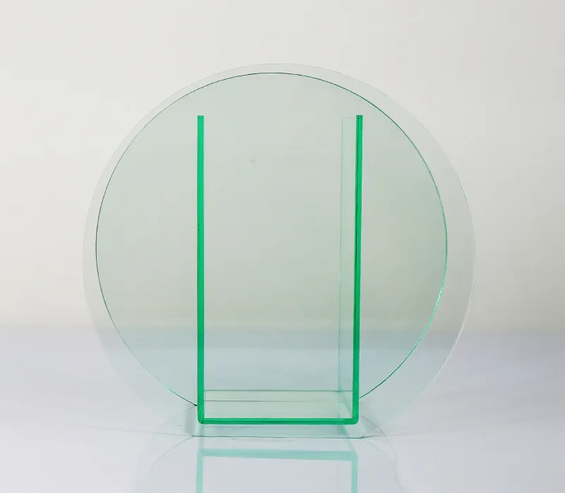 Colorful Acrylic Vase Color Illustration Ornament Vase - Crescent Shaped Green