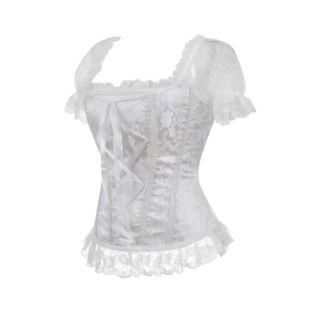 Fashion Lace Lace Sexy One Shoulder Ladies Corset White - Shop at LoveMi