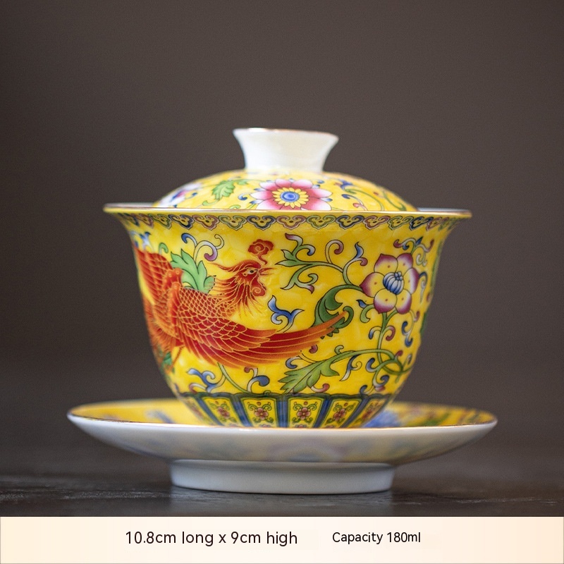 Gaiwan Phoenix Emperor Yellow