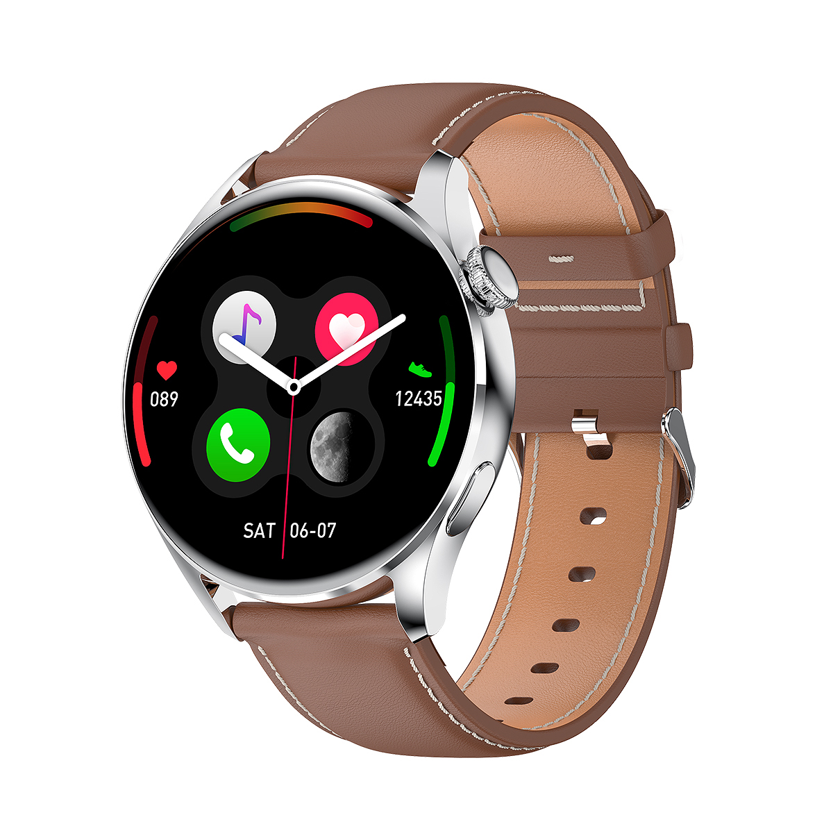 Brown leather strap