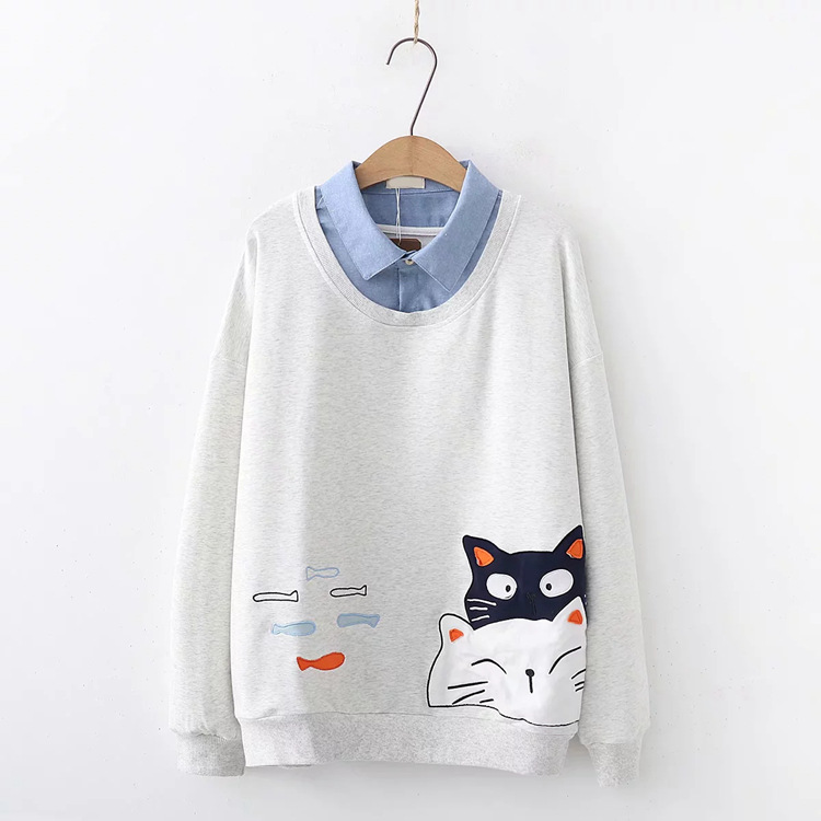 Title 2, Kindlicher Katzen-Langarmpullover