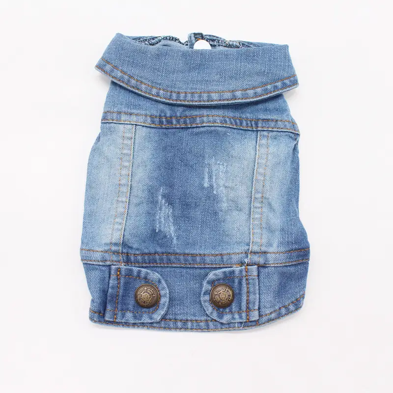 Vintage Scratch Pattern Denim Vest Personalized Vest Pet Clothing