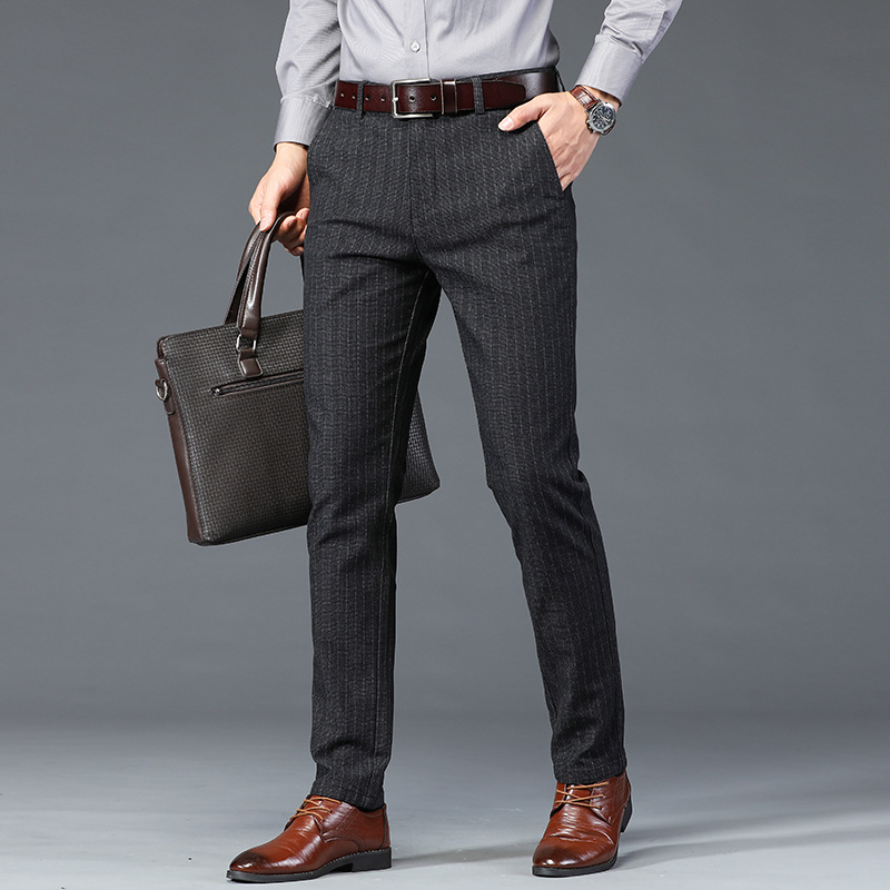 Title 3, Pantalones Largos Rectos para Hombre Business D...