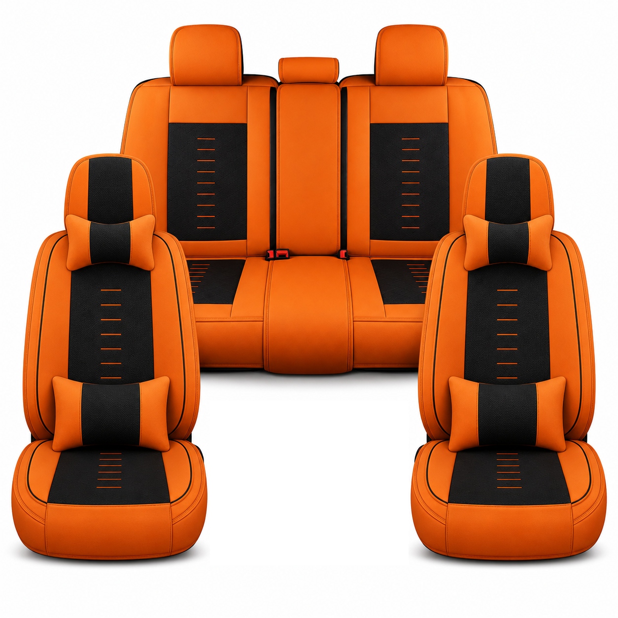 Universal 5-Seat Faux Leather Car Seat Covers
