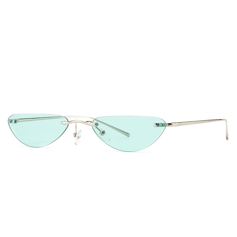 Title 4, Cat Eye Narrow Sunglasses Modern Retro Temples