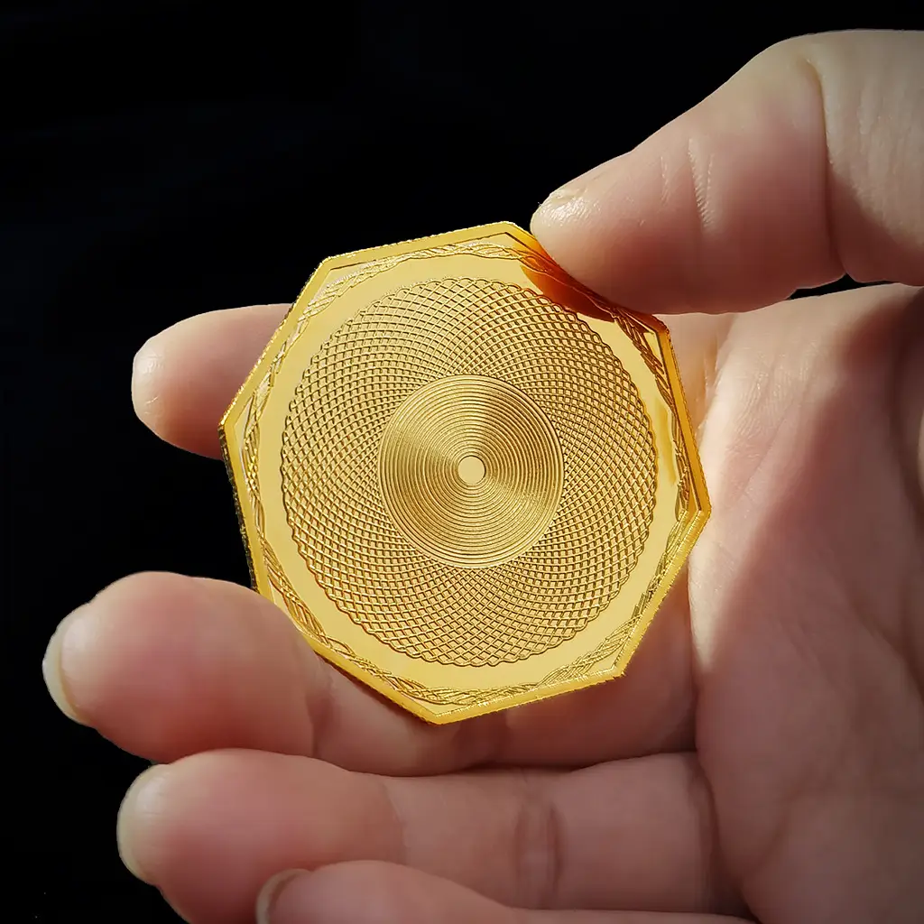 1851 American Humbert Octagon Artifact Coin Gold Plated