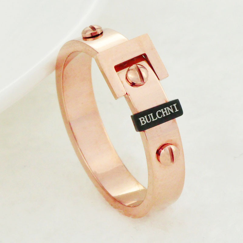 Willow Stud Belt Buckle Rose Gold Ring