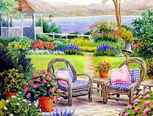 DIY Chair Full Embroidered Simple Handmade Thread Embroidered Outside — image 1