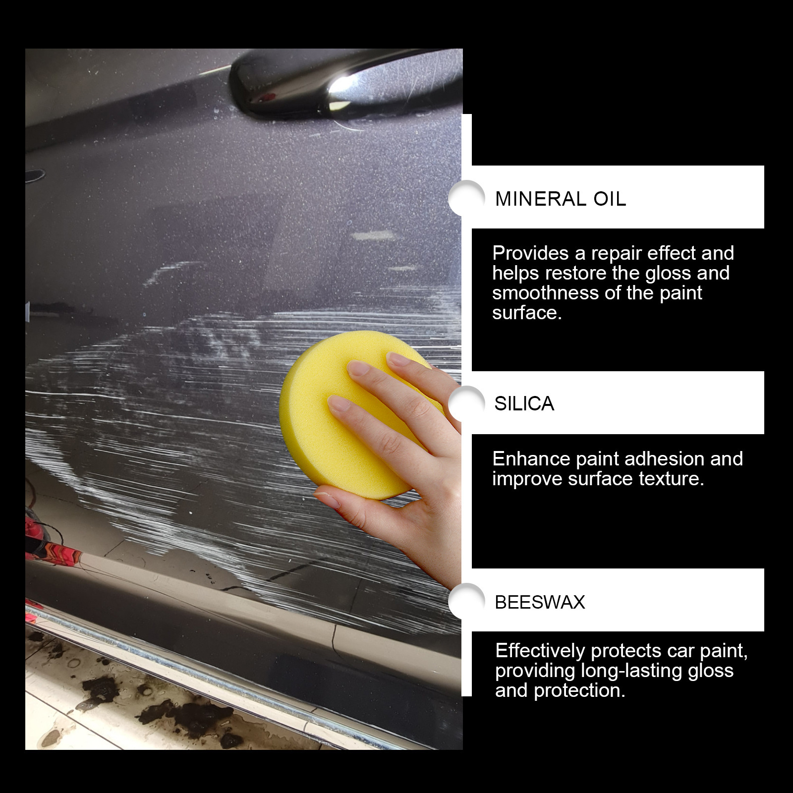EELHOE Car Scratch Polishing Paste, Paint Cleaning And Stain Removal Wax, Scratch Care Car Wax, Refurbishing Paste 4