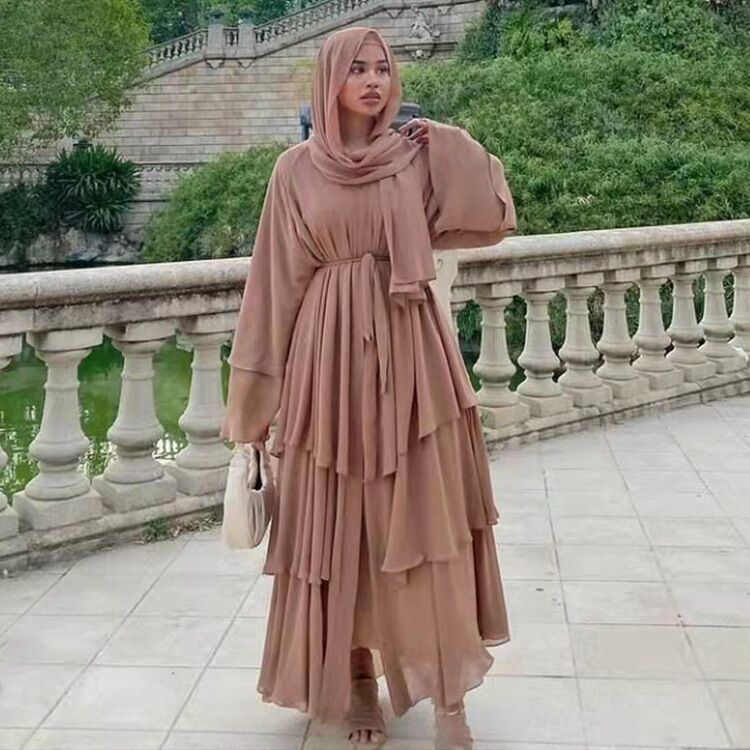 Pearl Chiffon Flowy Maxi Dress, picture 4 of 12