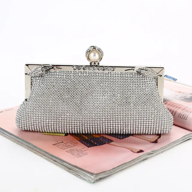 Women's Quality Diamond Evening Bag Chain Silver - Shop at LoveMi