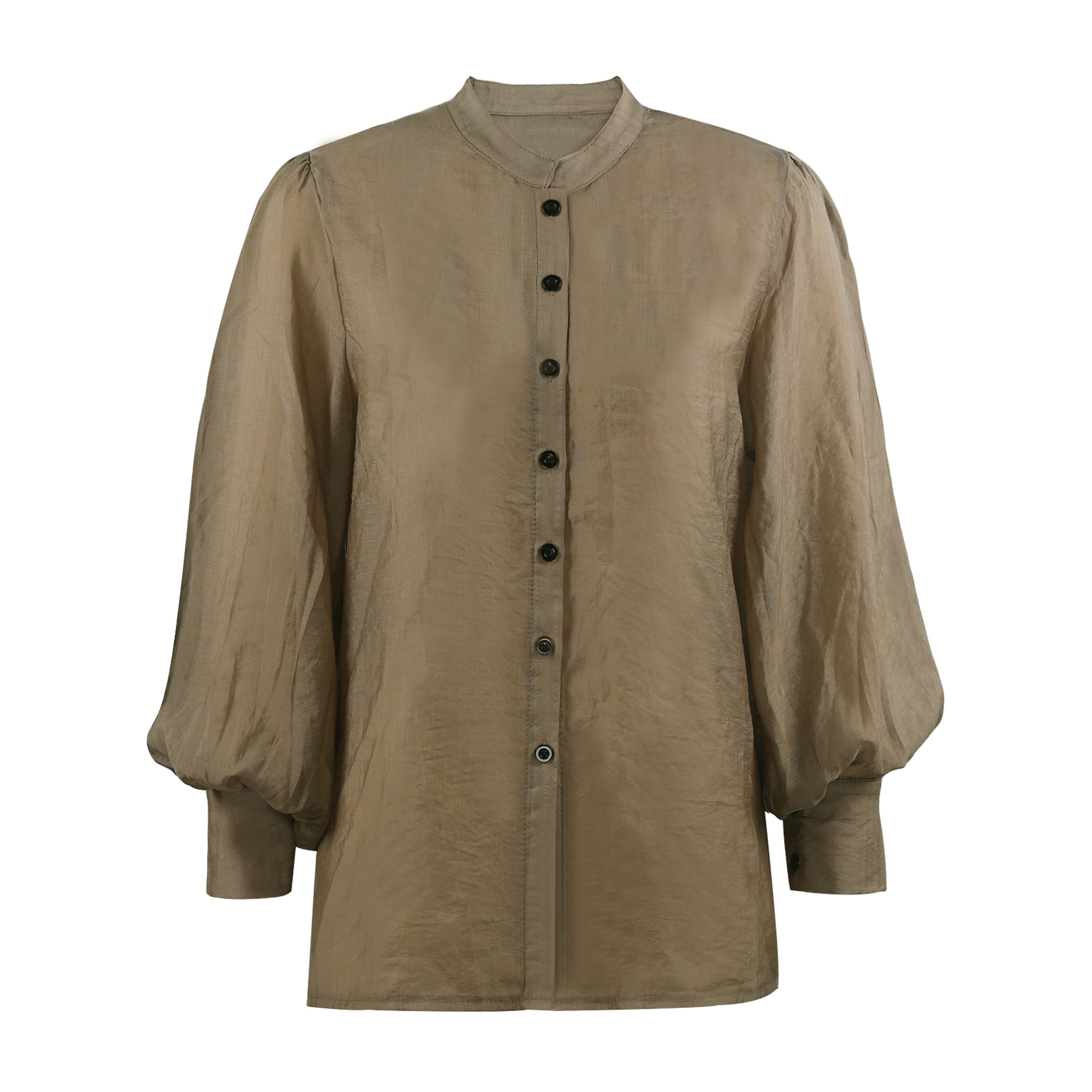 Puff Sleeve Loose Fashion Casual Top Shirt