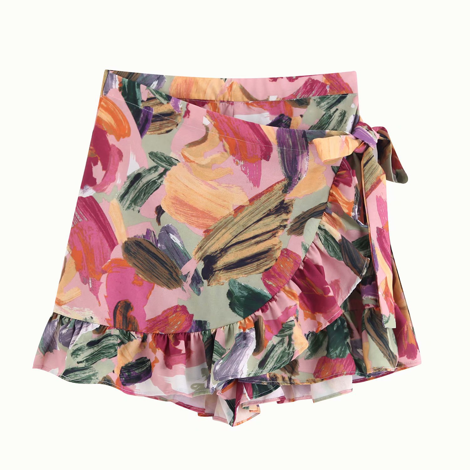 Title 5, Printed short skirt for women, perfect for summ...