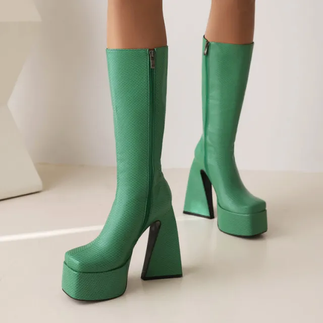 Fashion And Personality High Boots For Women Green - Shop at LoveMi