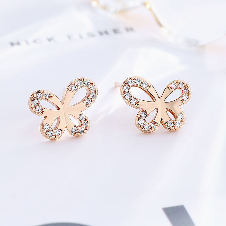 Sterling Silver Butterfly New Sweet Forest Earrings