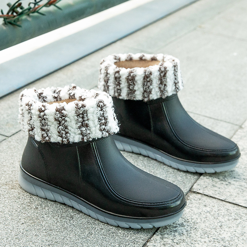 New Women's Low Tube Outdoor Candy Color Plus Cotton Water Shoes