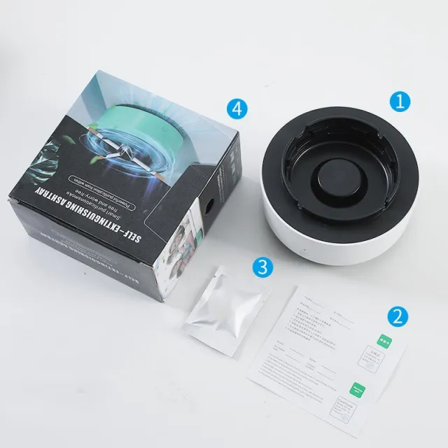 Smoke Removal Air Purification Ashtray Anion Purification Practical Automatic Purifier Ashtray Portable Gadgets For Car Ashtray White - Shop at LoveMi