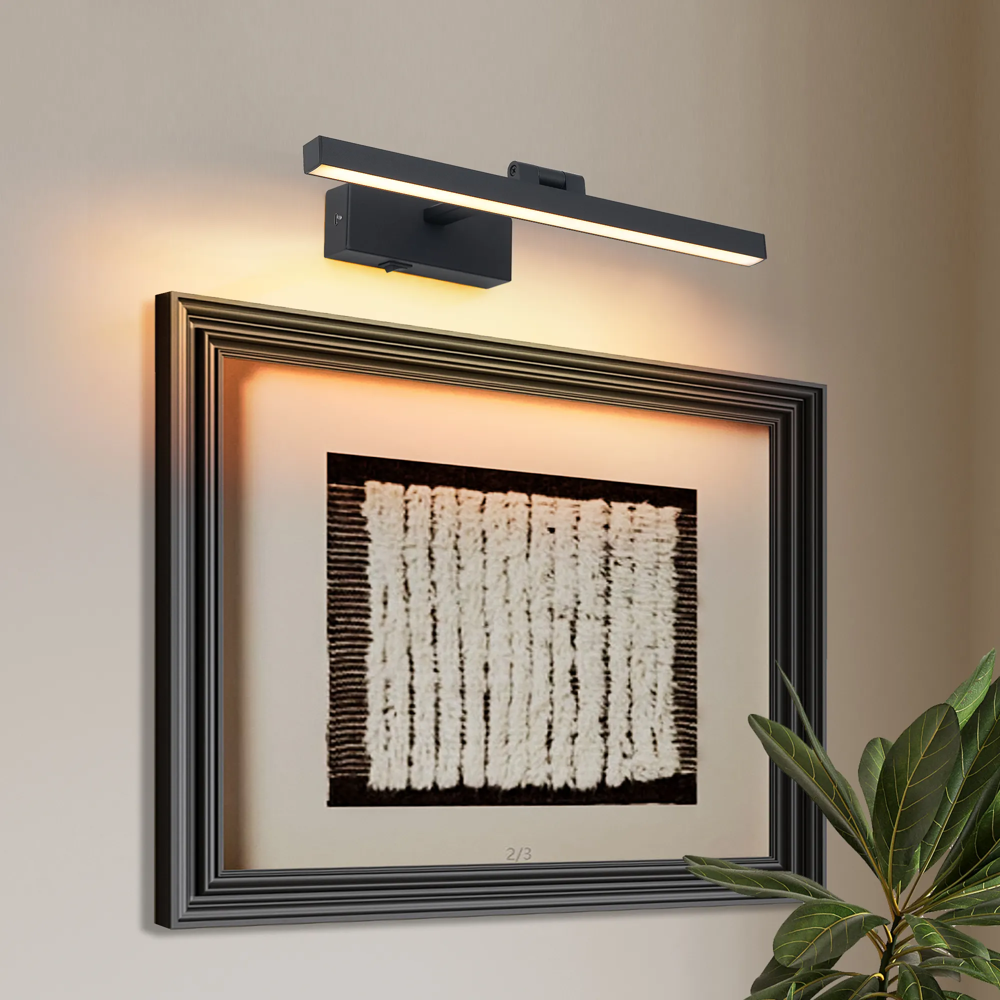 16inch Black Bathroom Light Fixtures Over Mirror